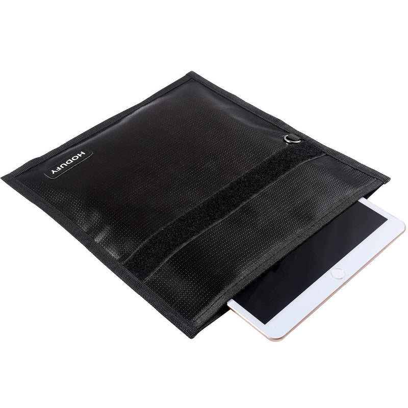 Faraday Bags 9.8 x 11 Inches, Fireproof & Waterproof Faraday Cage, Faraday Key Fob Protector, Cell Phone Signal Jammer, Car RFID Signal Blocking, Anti-Theft Pouch 9.8"X11" Black
