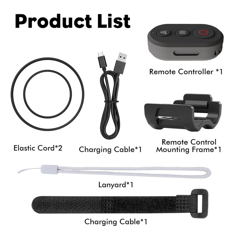 [AUSTRALIA] - YDW Bluetooth Remote Controller Compatible with DJI Osmo 360/Action 6/5 Pro/4,for Insta 360X5 X4 X3/Ace Pro2/Ace Pro/GO 3S/GO 3 Wireless Remote Controller,114FT Range Action Camera Accessories 