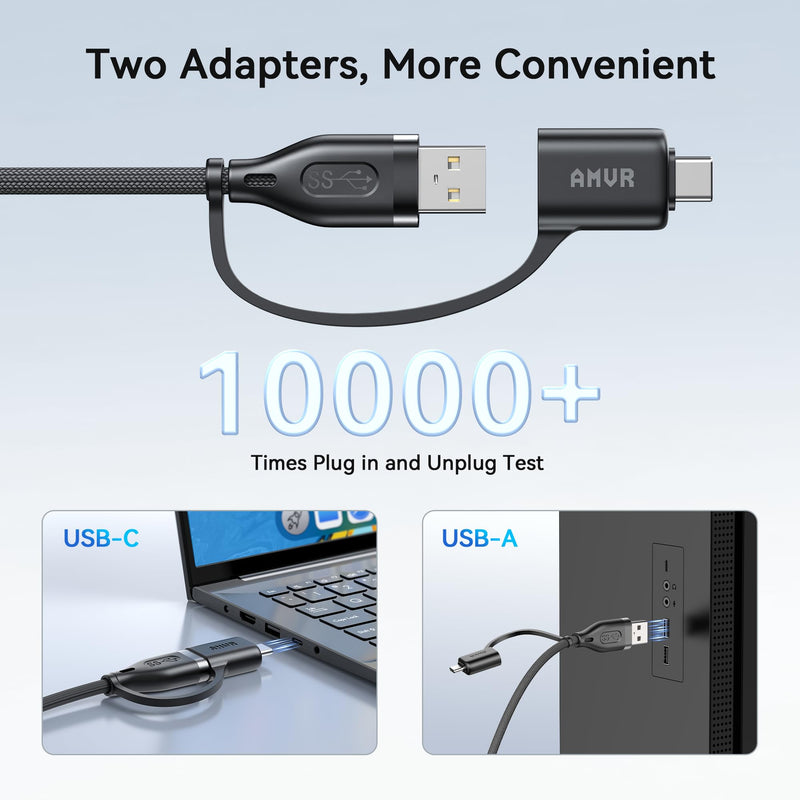 AMVR Link Cable with Charging 16FT Compatible with Meta Quest 3/3S/2/Pico 4 Accessories & AMVR Golf Club Attachment Compatible with Meta/Oculus Quest 3S/Quest 3