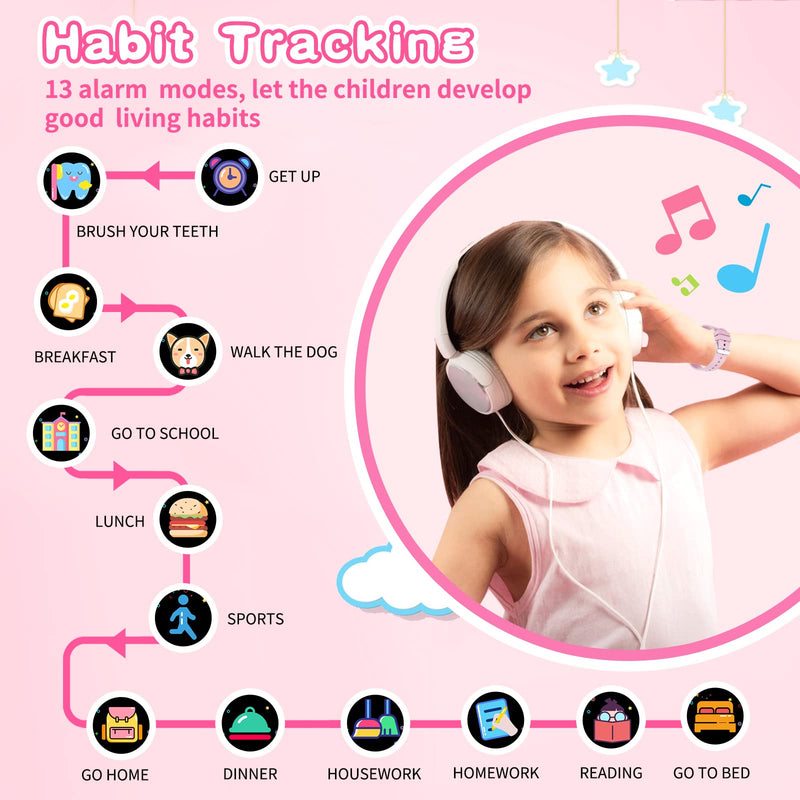 Cosjoype Kids Smart Watch *2, Kids Watches with Video Camera Music Player Pedometer Learn Card Audio Stories Flashlight 12/24hr Toys for 4-12 Year Old Girls Boys
