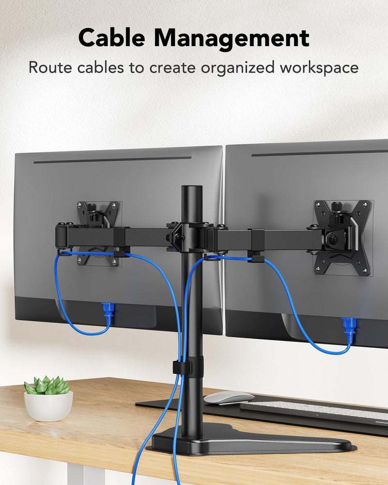HUANUO Dual Monitor Stand&Laptop Tray