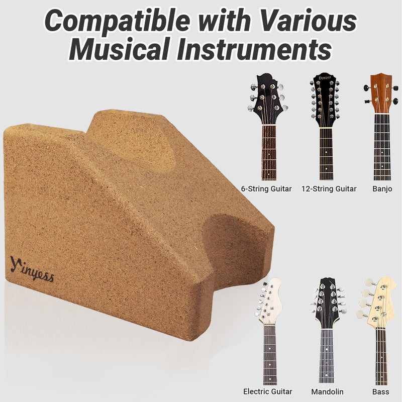 [AUSTRALIA] - Guitar Neck Rest, Natural Cork Guitar Neck Support Pillow Cradle Holder, String Instrument Luthier Tool for String Changing, Repair, Cleaning, Guitar Workstation, Guitar Accessories 
