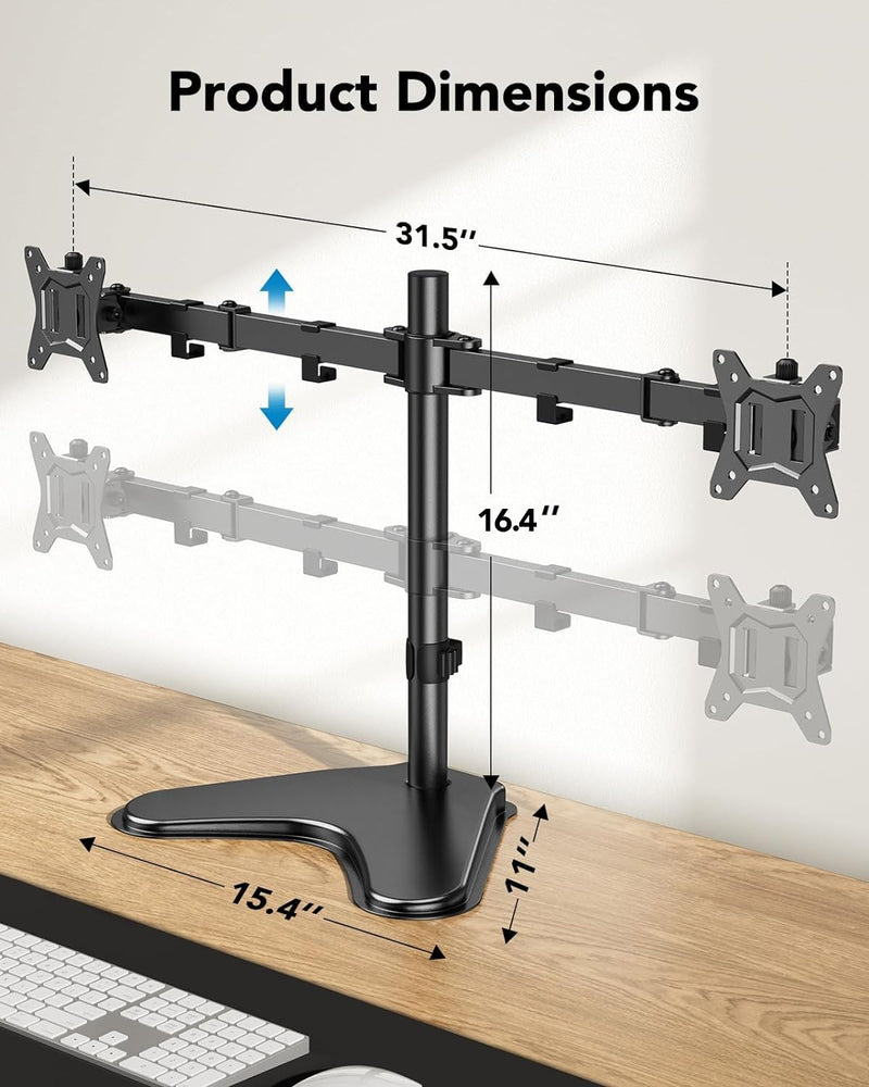 HUANUO Dual Monitor Stand&Laptop Tray