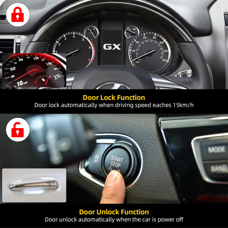 OBD GX 460 Remote Car Auto Window Lift Close Open Side Mirror Folding Unfold and Door Speed Lock Module Kit For Lexus GX460 2010-2019 Accessories 2010-2019 model