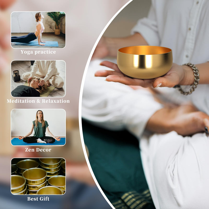 [AUSTRALIA] - Tibetan Singing Bowl Set - 4" Handcrafted Meditation Sound Bowl for Yoga, Mindfulness Chakra Healing & Stress Relief | Complete Kit with Cushion & Mallet | Spiritual Gifts for Beginners (4 Inch) 4 Inch 