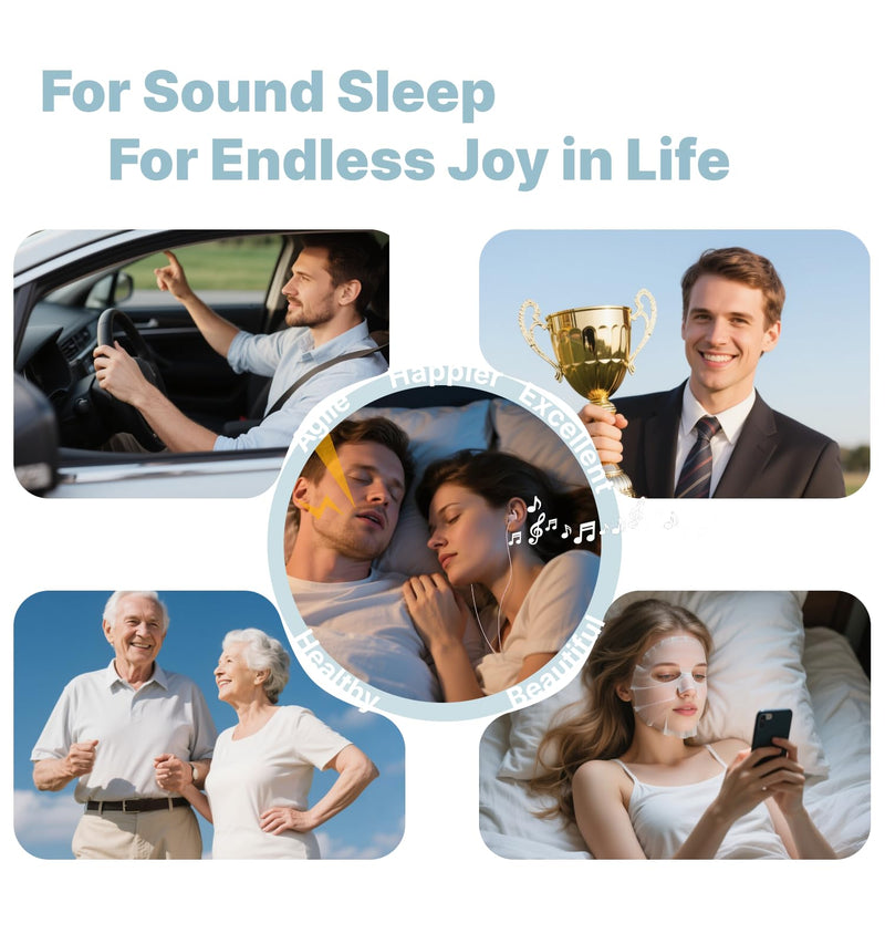 Hmusic Wired Sleep Earbuds for Side Sleepers, 3.5mm, Black | 30dB Noise Isolation, Ultra-Thin in-Ear Design with Soft Silicone Tips, 1.2m Cord, Inline Mic for Travel, Bedtime, Relaxation