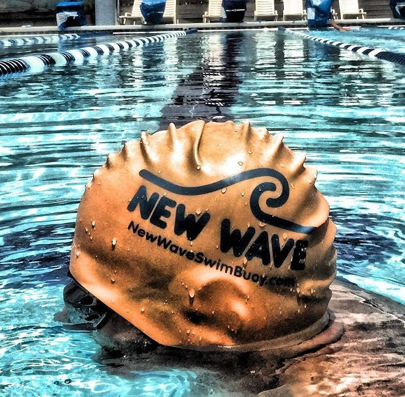 New Wave Swim Bubble and Swim Cap Bundle - Orange