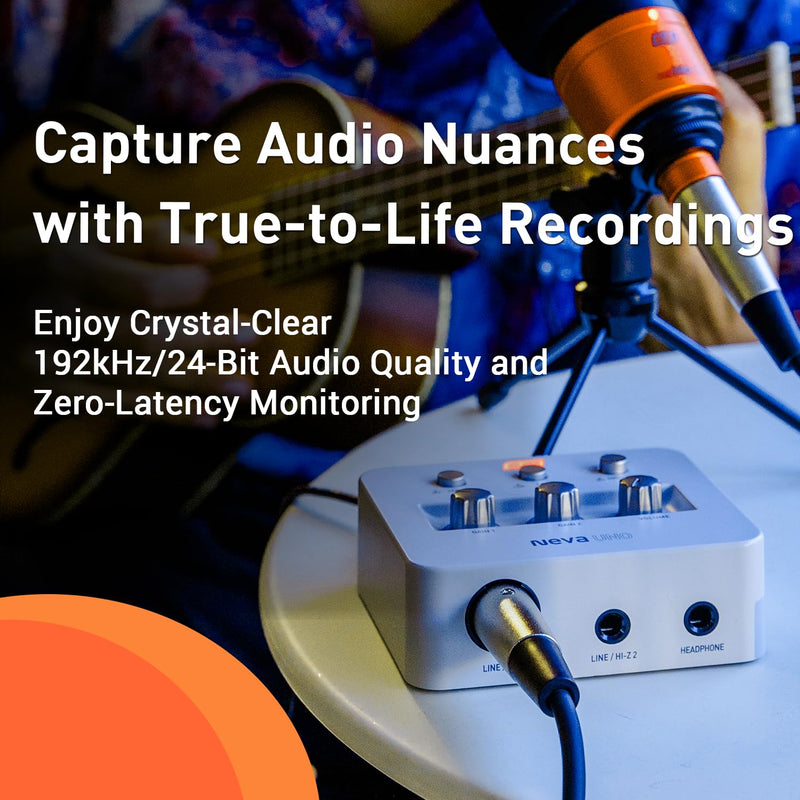 [AUSTRALIA] - ESI Neva UNO | Professional 24-bit/192kHz 2x2 USB Audio Interface for PC and Mac with XLR, Line, and DI Inputs, Podcasting, and Streaming, Perfect for Guitarists, Music Production Software Included 