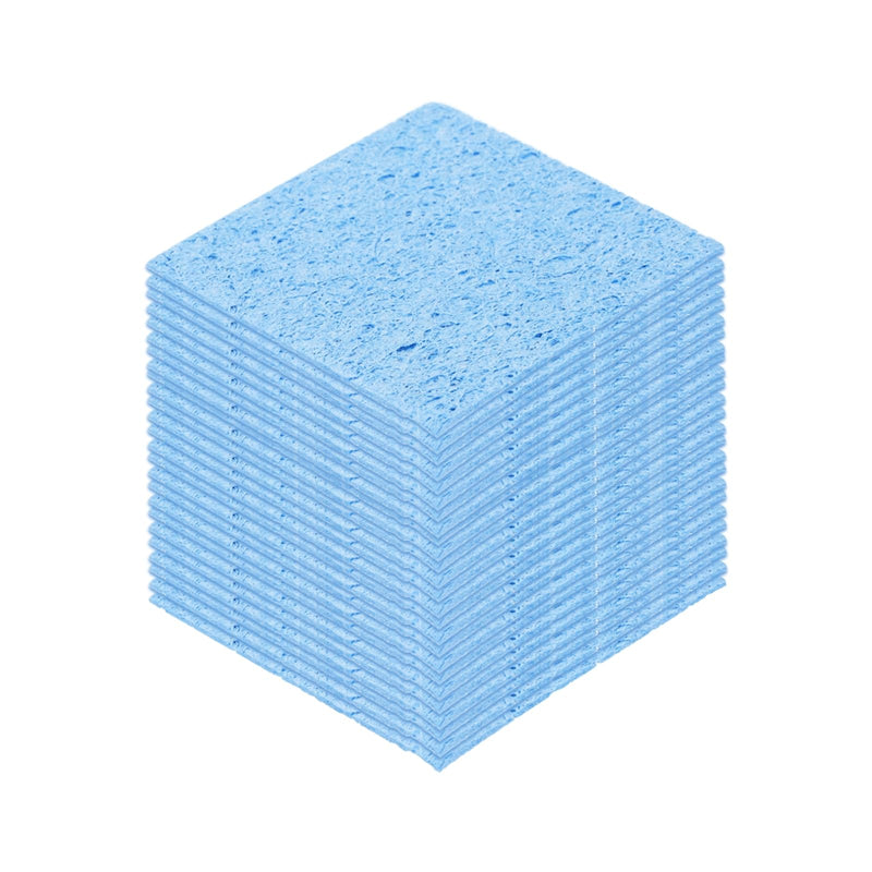 QUARKZMAN Pack of 15 Soldering Sponge 6 x 6 cm Square with Holes Blue Cleaning Pads Soldering Tip Replacement for Cleaning the Soldering Iron 6mm
