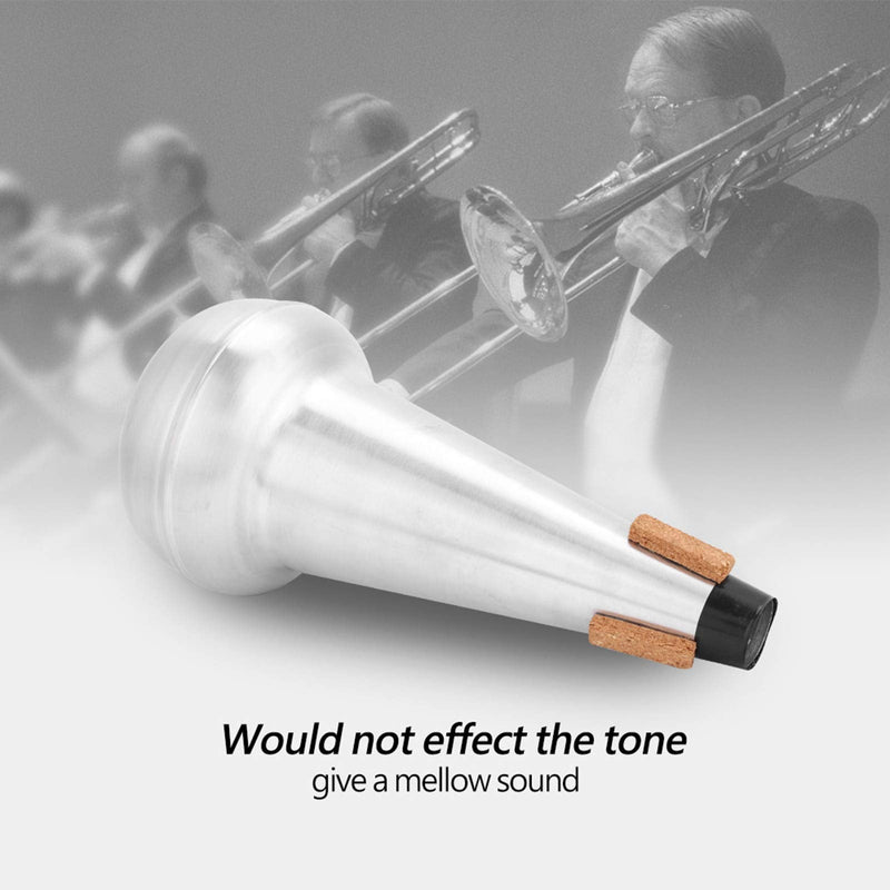 [AUSTRALIA] - GLOGLOW Trombone Practice Mute, Aluminum Alloy Tenor Trombone Mute, Lightweight Portable for Quiet Practice, Music Students, Home Use, Rehearsal Rooms, Late Night Sessions 