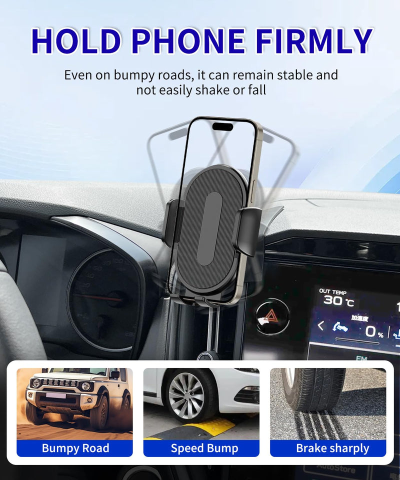 Car Phone Holder for Subaru WRX 2022-2025 / Crosstrek 2024-2026 / Impreza 2024-2026 Auto Accessories，One Hand Place & Pick，360° Rotation，Hands Free，for 4.7-7 inch Phones