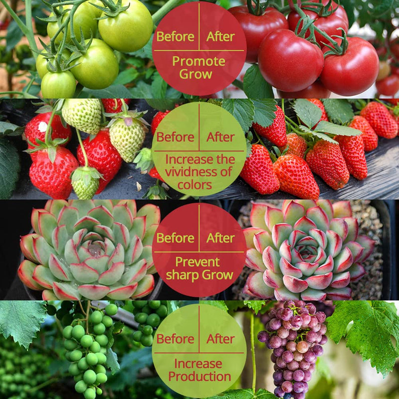 OROMYO Plant Lamp LED Full Spectrum 225 LEDs 1000 W Plant Lamp Cultivation with 4 Hooks Plant Light Hanging LED Grow Light for Greenhouse Plants, Vegetables, Flowers (White + Red) White + Red