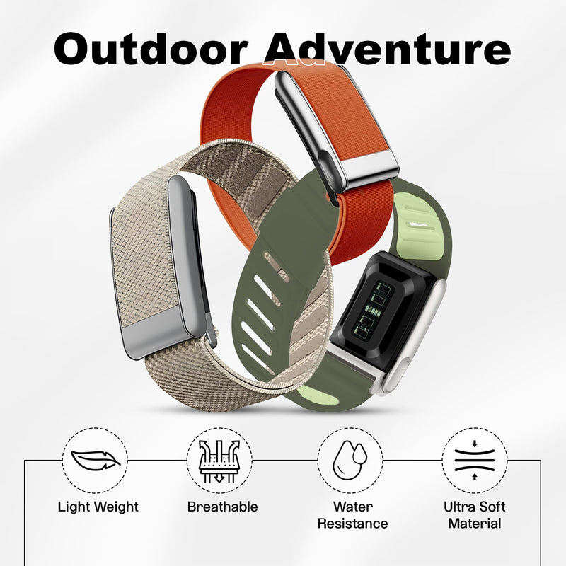 DADO Multi-Pack Wrist Bands Compatible with Whoop 5.0, Peak, One & Life MG – Hydroknit Nylon, Sport Silicone, Premium Nylon – Replacement Straps with Hook, Clasp, Quick Link Slider Outdoor Adventure