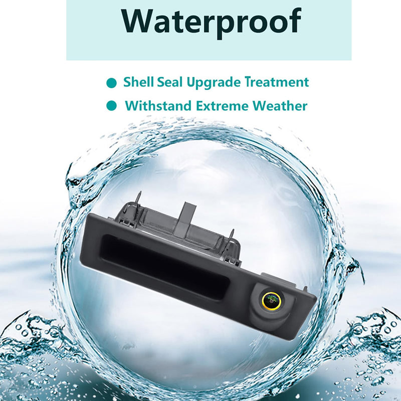 AHD 720P Vehicle Backup Camera for BMW 3 5 Series X1 3 4 5 F07 F10 F11 F25 F26 F30 F34, CCD Reverse Parking Fisheye Lens Waterproof Cam Car Trunk Handle Camera