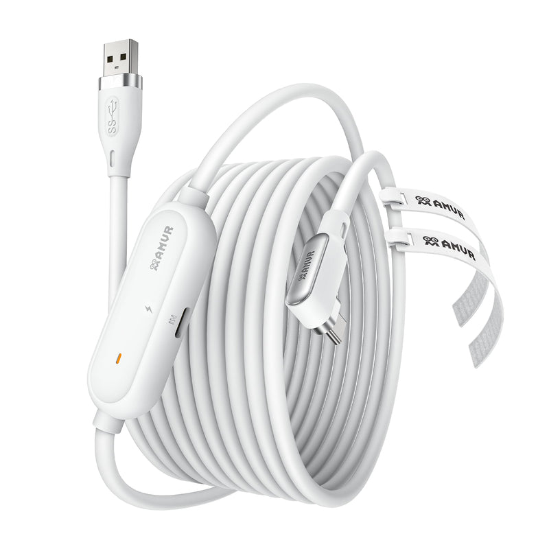 AMVR Table Stand with Charging Link Cable for Meta Quest 3, 2-in-1 Quest 3 Accessories
