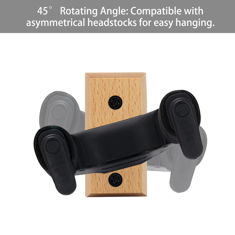 Sondery Guitar Hanger Wall Mount, Auto Lock and Adjustable Hook Holder for Acoustic and Electric Guitar, Ukulele, Bass, Banjo and Mandolin (W 2 PACK)