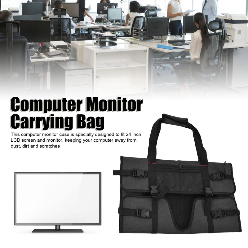 Qiilu 24 Inch Monitor Travel Case, Computer Monitor Bag Portable Protective Carrying Case for 24" LCD Screens and Monitors