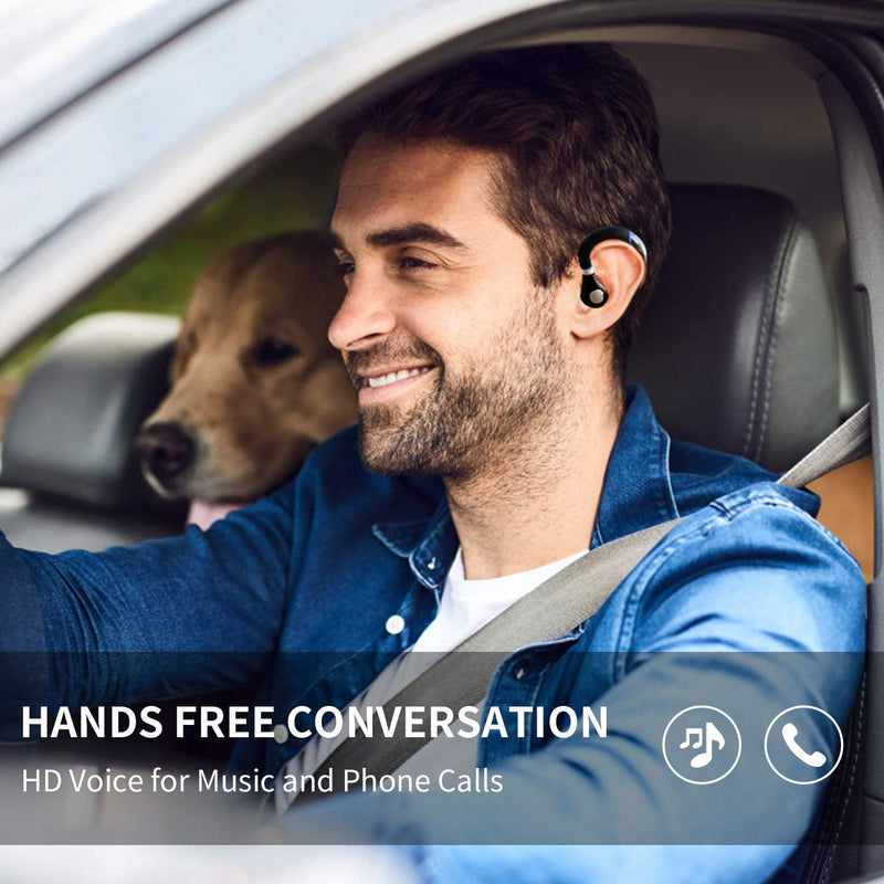 [AUSTRALIA] - Bluetooth Headset, Wireless Earpiece V5.0 Bluetooth Earpiece Ultralight Hands Free for Business/Office/Driving/Sporting 