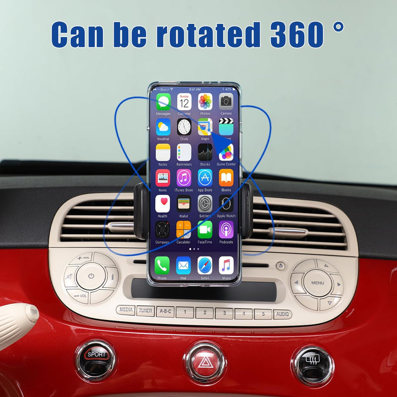 HAPPYHORSE Car Phone Mount Compatible with Fiat 500/500 Abarth 2010-2015 Central Control Air Vent Phone Holder Phone Mount Accessories (Style C)