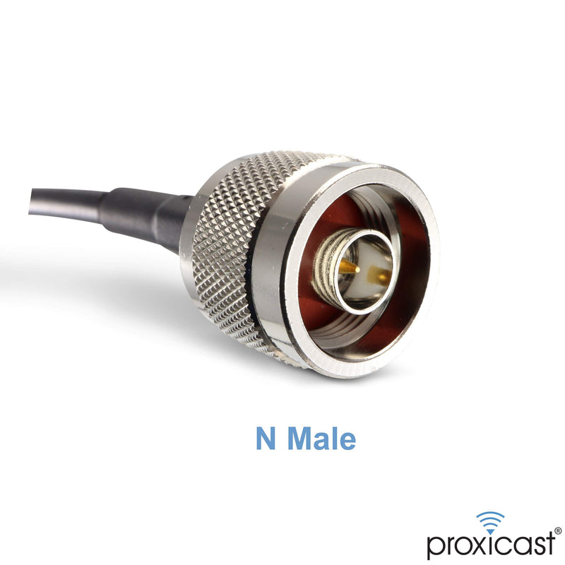 Proxicast 3 ft Ultra Flexible PL259 Male - N Male Low Loss Coax Cable Jumper Assembly for CB/UHF/VHF/Shortwave/HAM/Amateur Radio Equipment and Antennas - 50 Ohm (ANT-141-032-03) 3 foot