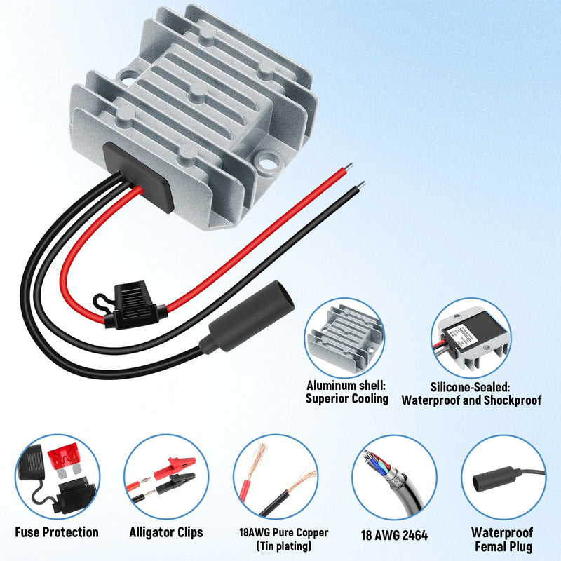 [AUSTRALIA] - Starlink Mini Power Supply, 12V/24V to 30V 3.5A Starlink Mini 12V Adapter DC Step Up Converter with Female Plug, Compatible with Battery/RV/Yacht Off-Grid Power Solution 1.64 ft Grey 