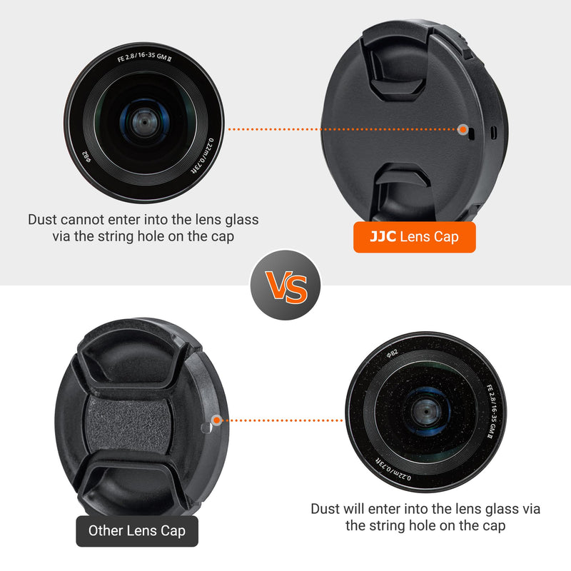[AUSTRALIA] - JJC 58mm Front Lens Cap Cover + Elastic Anti-Loss Cap Keeper Leash for Canon EF-S 18-55mm f/3.5-5.6 IS STM, Fujifilm XF 18-55mm f/2.8-4 R LM OIS, XC 16-50mm f3.5-5.6 OIS Lens & More 58mm Thread Lenses 