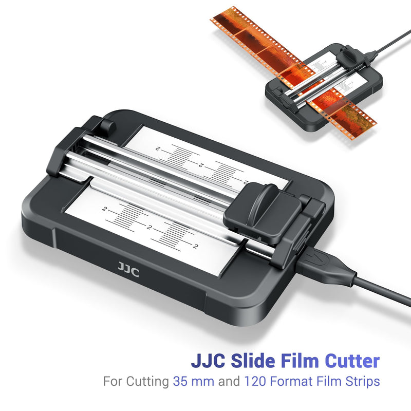 JJC Slide Film Cutter with Slide Storage Box Kit for Film Cutting and Archiving