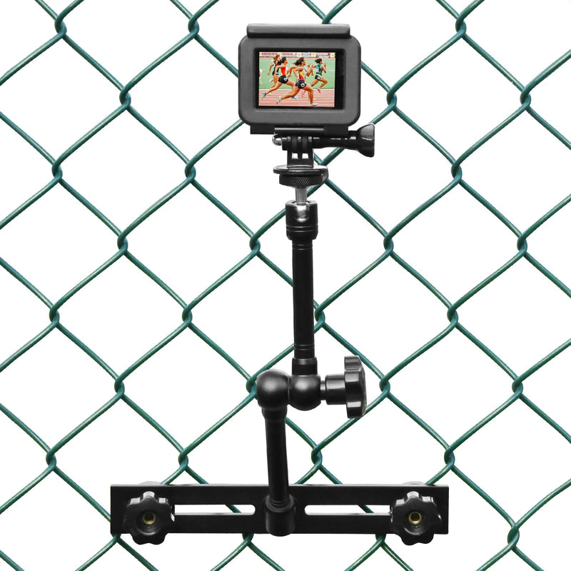 [AUSTRALIA] - Camera Fence Mount for Mevo Start/GoPro / Insta360 /AKASO/Digital Action Camera,Fence Holder Game Changer Mounting Kit for Recording Basketball/Football/Softball/Baseball/Tennis Sport Game 
