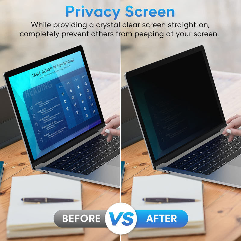 Laptop Privacy Screen 16 Inch, Removable 16:10 Aspect Privacy Filter Screen Protector for 16 Inch Laptop, Privacy Screen Anti Peeping Privacy Screen 16 in