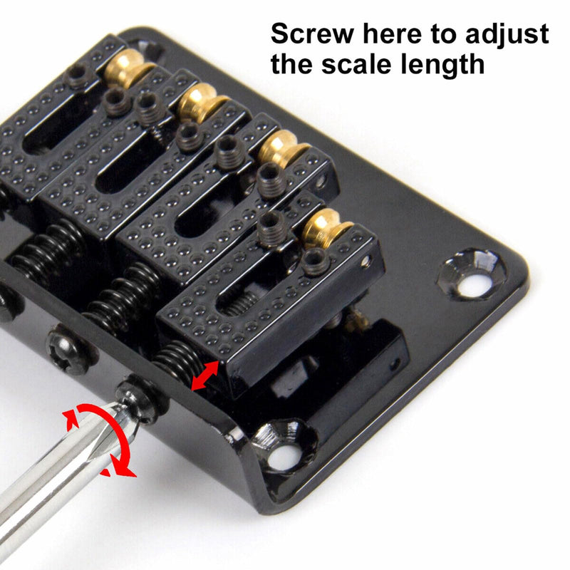 [AUSTRALIA] - MEELYHOMEZQA 4 String Cigar Box Guitar Bridge, Electric Guitar Bridge Tailpiece Top Load Fixed Hardtail Saddle Cigar Box Guitar Parts, Silver 