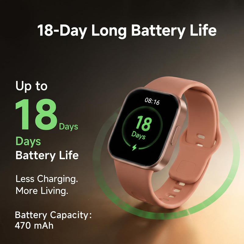 Redmi Watch 6 Active and lite Smart Watch AMOLED 18-Day Battery | Bluetooth calling, heart rate and SpO₂ recording, sleep tracking, IP68 water resistance, slim flat-edge design Orange