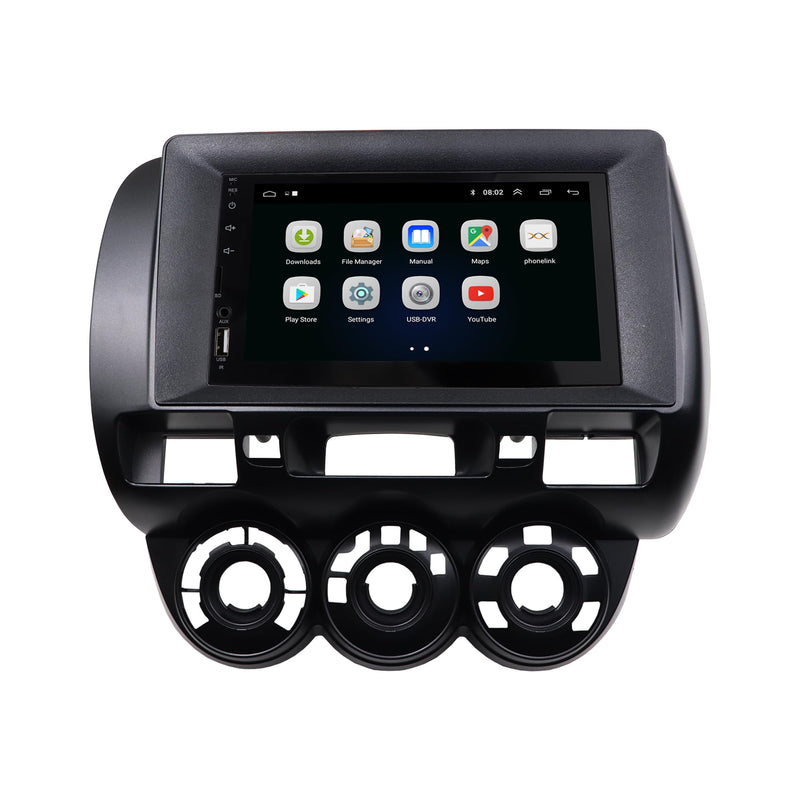 Stereo Bezel for Honda Fit 2007-2008 (American Version) Dash Installation Mount Trim Kit Fits 9" and Double Din Radio with Wiring Harness