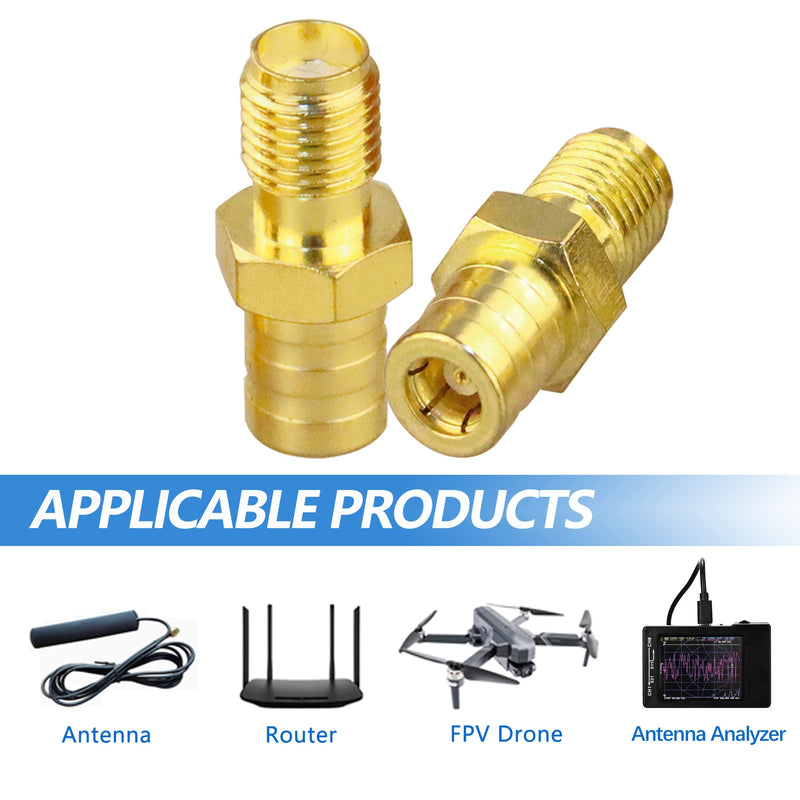 TUOLNK SMA to SMB Adapter SMB Female to SMA Female Coax Connector for Coaxial Cable Radio Antenna 2pcs SMA Female to SMB Female