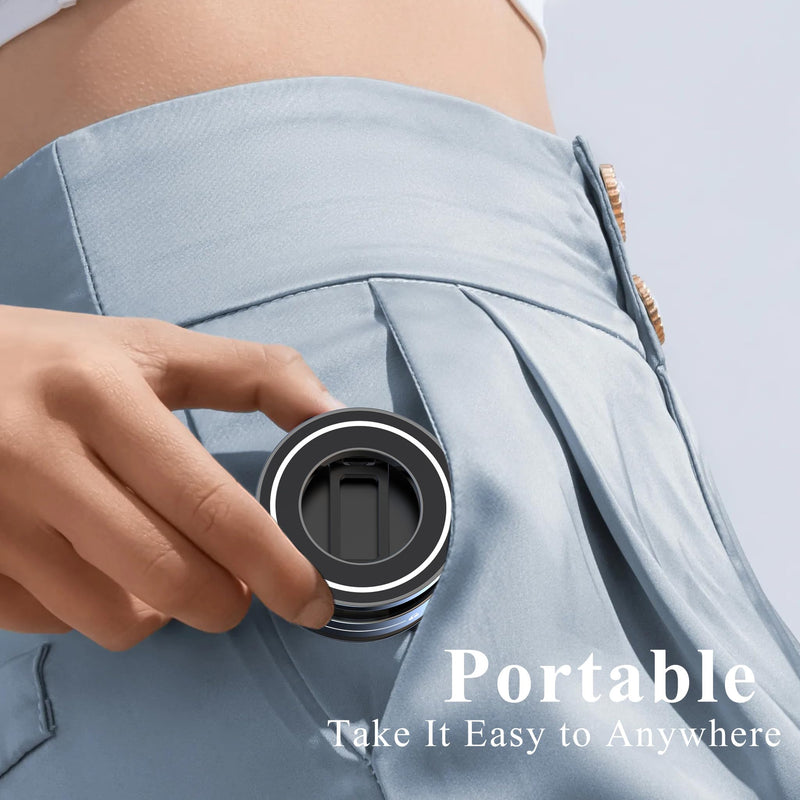 Vacuum Magnetic Phone Holder for Car,Full Metal Body,Vacuum Suction Phone Mount,Magsafe Car Mount for iPhone, Folding Holder for iPhone and Android (White) White