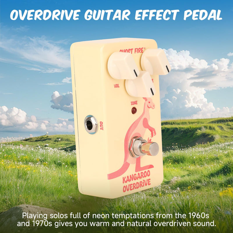 GHOSTFIRE Guitar Overdrive Effect Pedal for Electric Guitar (KANGAROO OVERDRIVE) YELLOW OVERDRIVE