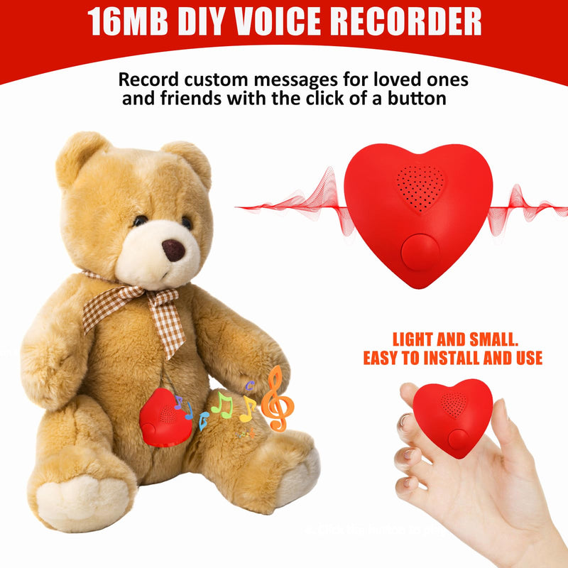 16min Voice Recorder, USB Downloadable Sound Recorder Chips Module for Stuffed Animals, Mother's Day Valentine's Day Christmas Plush Toy,Manual DIY Creative Sound Presents for Boys, Girls-2P XIN7004-Only Download-2P