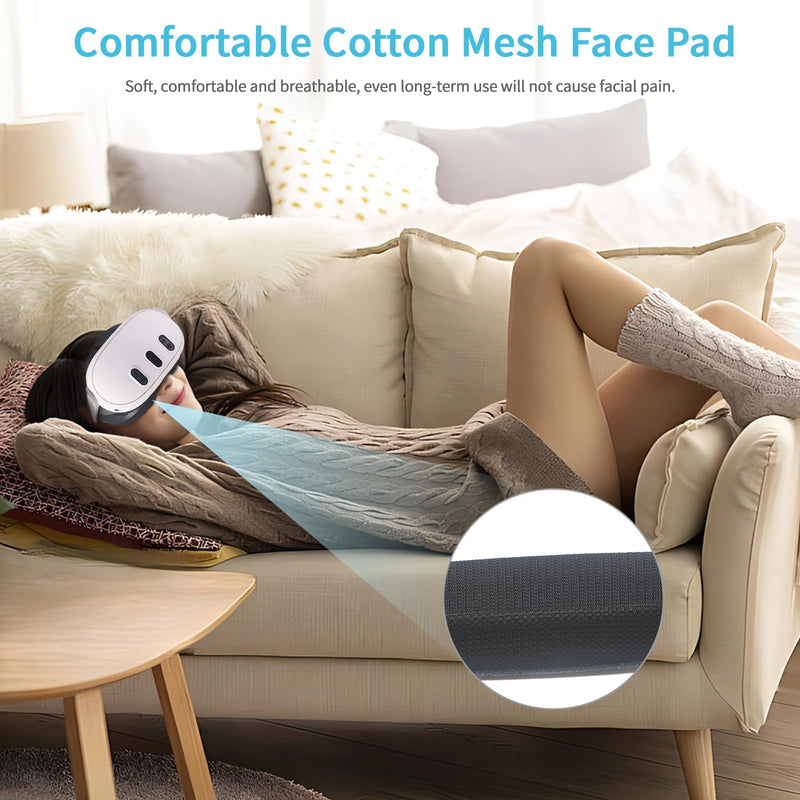 Thickening Face Cover Pad Facial Interface for Meta/Oculus Quest 3 Accessories,with Sweat-Proof PU Leather Face Cushion Pad and Cotton Mesh Foam Face Pad Replacement (Not for Official Charger Dock) Cotton Mesh+PU Leather