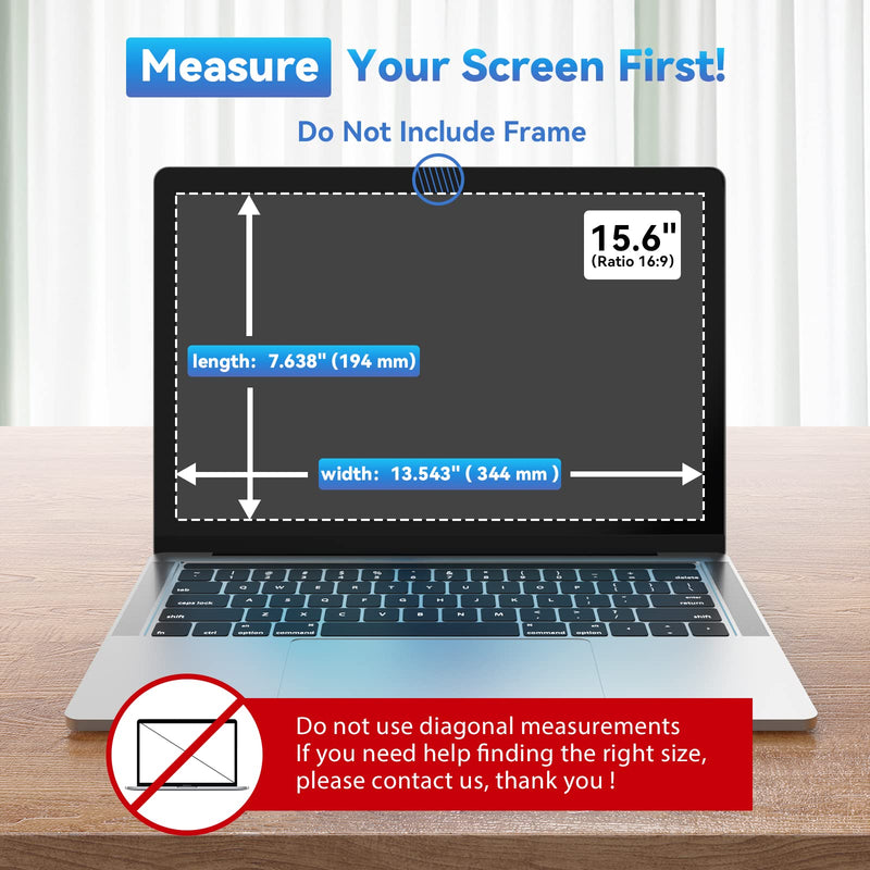 Laptop Privacy Screen 15.6 Inch, Removable 16:9 Aspect Privacy Filter Screen Protector for 15.6 Inch Laptop, Privacy Screen Anti Peeping Privacy Screen 15.6 in