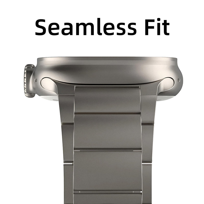Titanium Band Compatible with Apple Watch Band 49mm 46mm 45mm 44mm 42mm ,Replacement Watch Band with Folding Clasp For iWatch Ultra2 Ultra SE 2 SE Series 10 9 8 7 6 5 4 3 2 1 Man Woman Metal Strap (Titanium, 42mm/44mm/45mm/46mm/49mm) Titanium