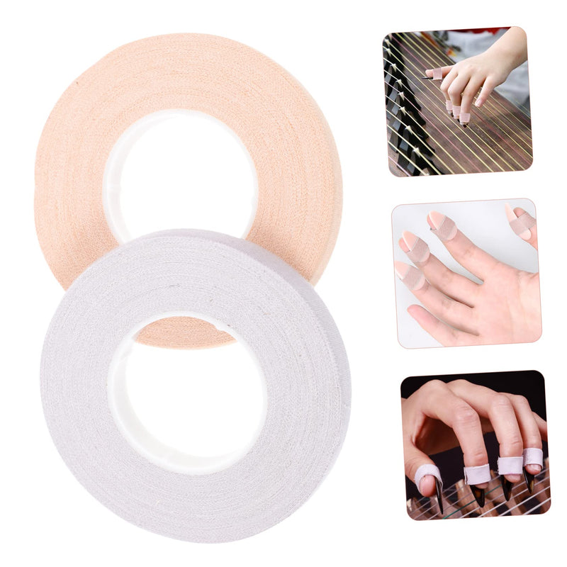 2pcs Guzheng nail tape guzheng finger tape fingernail guitar tapes lip gloss supplies zither nail tape Soft Finger nail protector Finger Protective Tapes Pure Cotton makeup lute