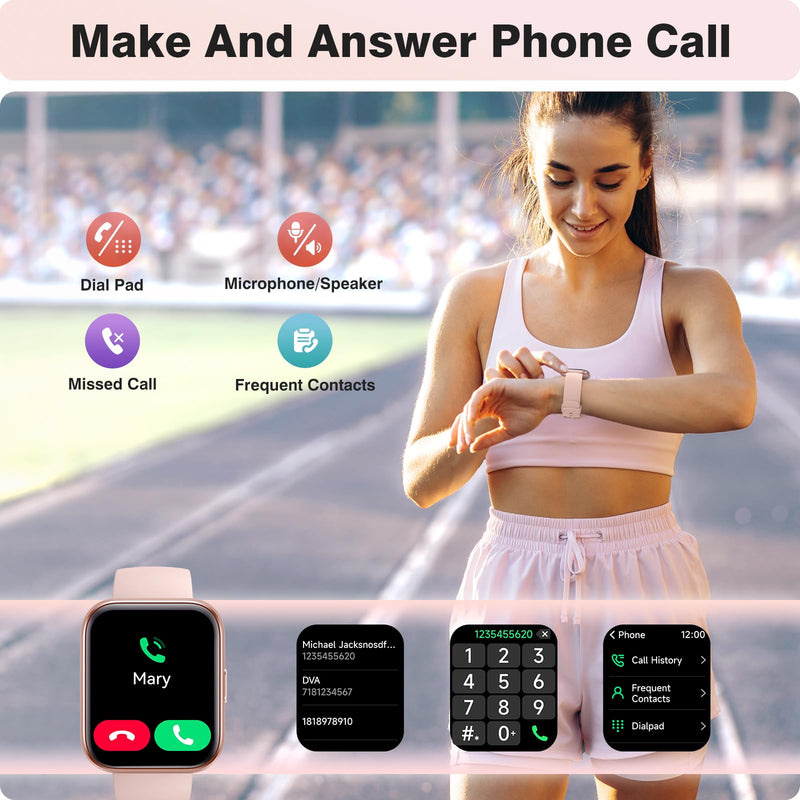 Smart Watch for Women Men Android & iOS, Alexa Built-in [1.8" +1.27'' HD Screen] IP68 Waterproof Fitness Watch with Bluetooth Call (Answer/Make), Heart Rate/Sleep/SpO2 Monitor, 105 Sports Track