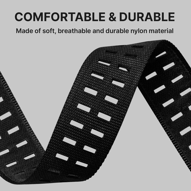 Bandletic 26mm Quick Fit Watch Band Compatible with Garmin Fenix 7X 6X Pro | Nylon Strap Replacement for Fenix 8 51mm/5X Plus/3 HR/Instinct 2X Solar 3 50mm/Enduro/Tactix/Epix Pro2/Quatix 8 51mm/D2 Black 26mm - Large (7.1"-7.9")