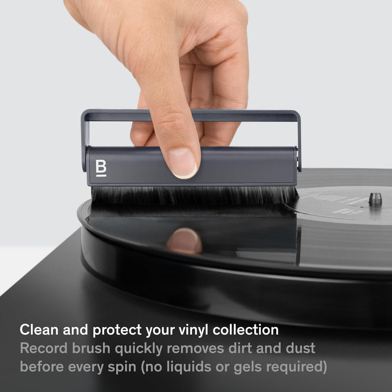 Record Cleaner Kit - 2-Piece Vinyl Record Cleaning Kit Includes Vinyl Record Brush & Stylus Cleaner - Carbon Fiber Anti-Static Vinyl Brush & Stylus Brush