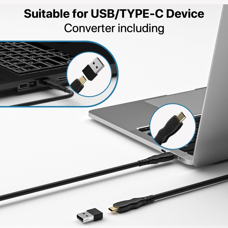 Type-C to MIDI Cable 6.5Ft,Type-C MIDI Interface Adapter,MIDI to Type-C Cable Converter for Music Keyboard Piano to PC Mac Laptop Windows Android