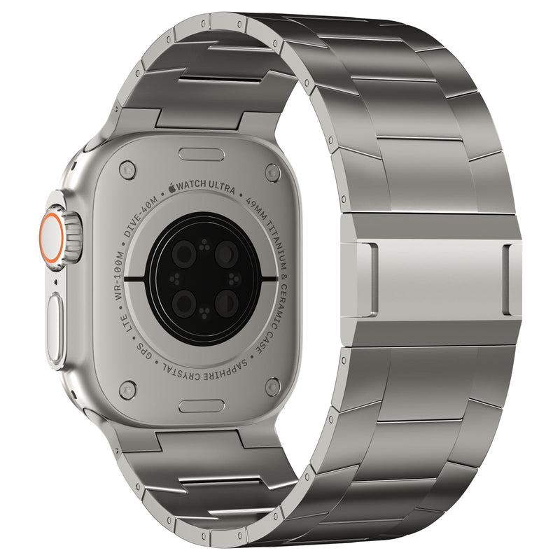 ACESTAR Full Titanium Band Compatible with Apple Watch Ultra 3/2/1 49mm/ Series 10 46mm, 26mm Wide Adjustable Links with Titanium Magnetic Clasp Connectors and DLC Coating 49mm/46mm/45mm/44mm Ti02 Pro Max/26mm Wide/Titanium