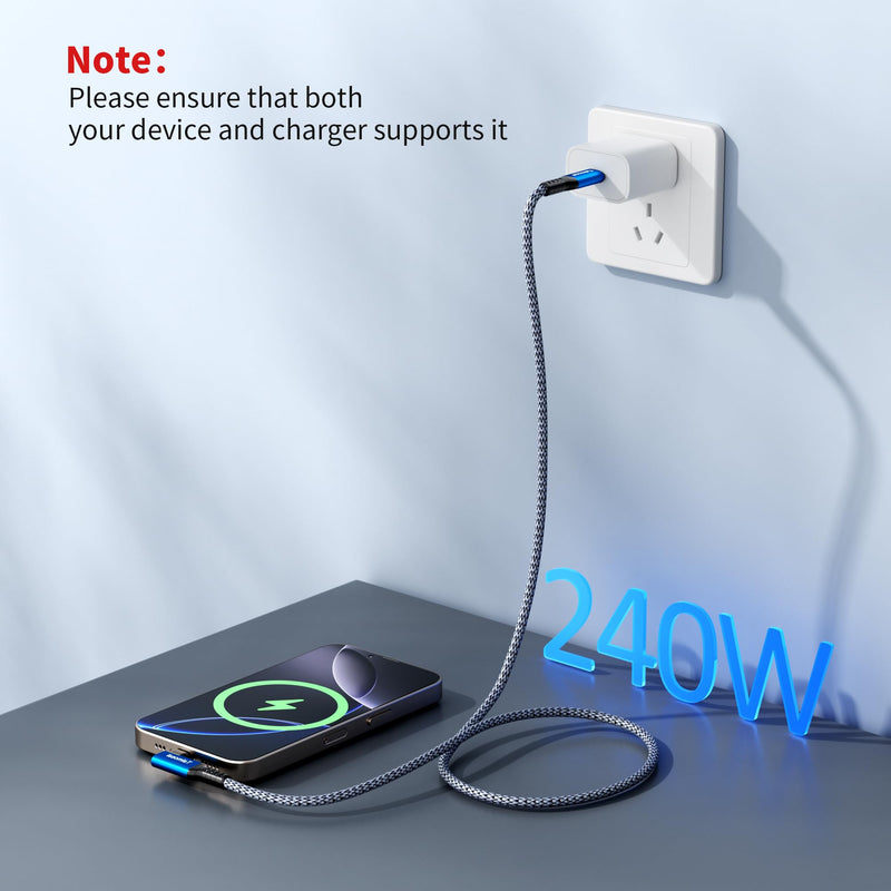 240W for Thunderbolt 5 Cable Right Angle 15ft, Support 5K / 4K@60Hz, 20Gbps for iPhone 17, Thunderbolt 4, USB4, SSD, MacBook M4 Pro, Dock, eGPU, Mac mini M4 / M4 Pro Right Angle 15 feet TB5