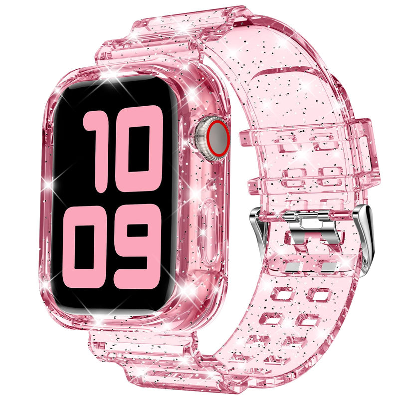 DABAOZA Rugged Case with Band Compatible with Apple Watch 44mm, for iWatch Series 6/5/4 & SE 3/2/1,Military Grade Shockproof Bumper and Men's Tactical Heavy Duty Strap