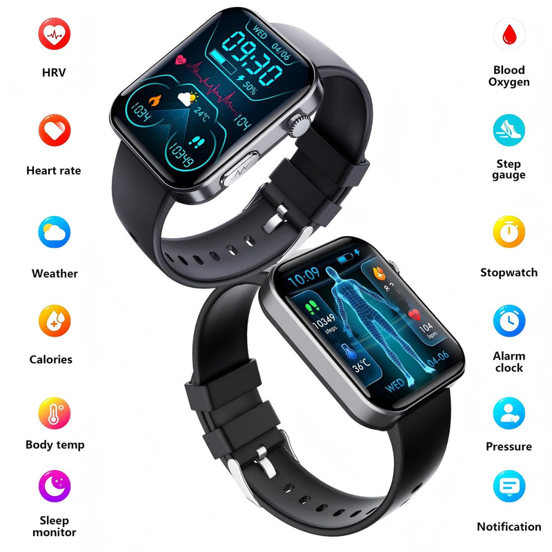 Gen F300 Smart Health Fitness Watch Body Composition Estimation (Black) | 2.1 Inch IP68 Waterproof 130 Plus Sport Modes Sleep Tracker Heart Rate Blood Oxygen Monitor For Android iOS Wholesale