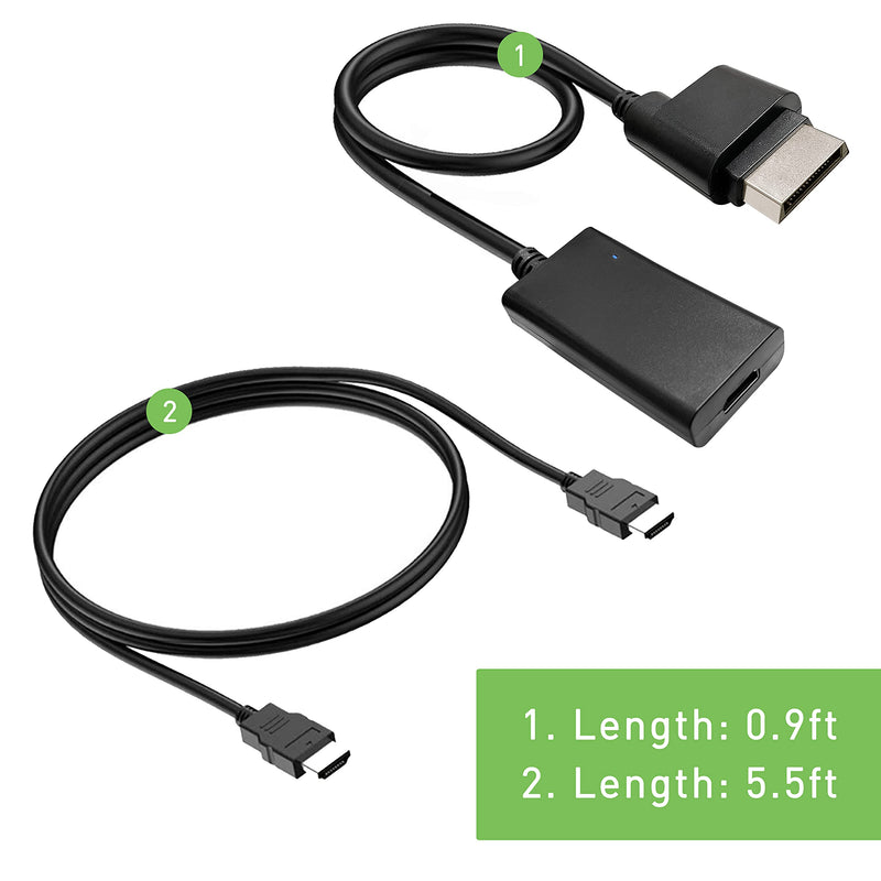 Plauduct HDMI Cable for Original Xbox 360 Console, Xbox 360 to HDMI Aadapter HD Converter with Component Signal Output (Better Image)