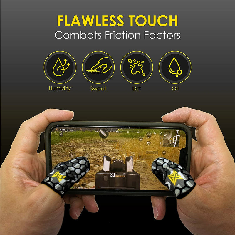 MGC ClawSocks Geo Camo, Mobile Phone Gaming Sleeves, finger cots, finger protectors, gaming finger sleeve, PUBG mobile Games, finger sleeves for gaming, Durable Fiber/Breathable/Sweatproof, 6 Pac